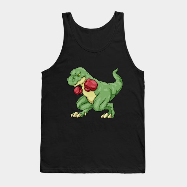 Funny dinosaur as a boxer Tank Top by Markus Schnabel